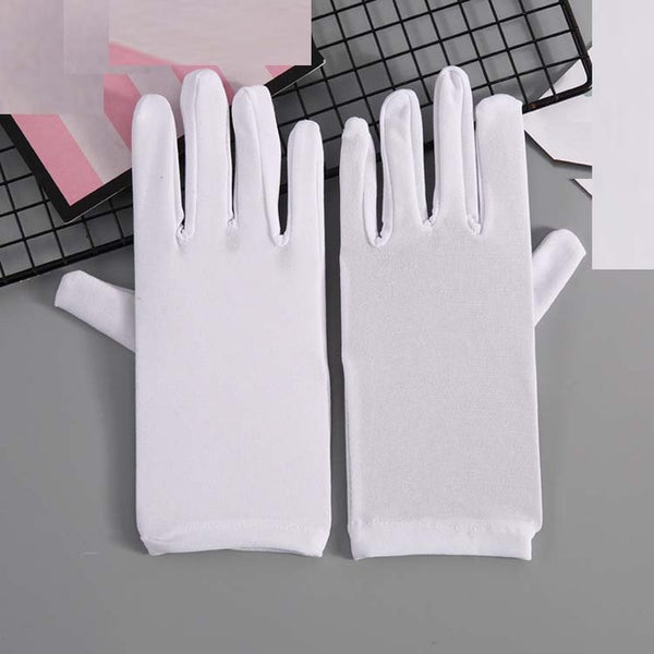 22cm Sexy Stretchy Elastic Short Finger Gloves Women Lady Bridal Gloves Wedding Drama Dance Show Party Supplies Daily Wear