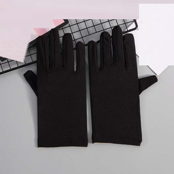 22cm Sexy Stretchy Elastic Short Finger Gloves Women Lady Bridal Gloves Wedding Drama Dance Show Party Supplies Daily Wear