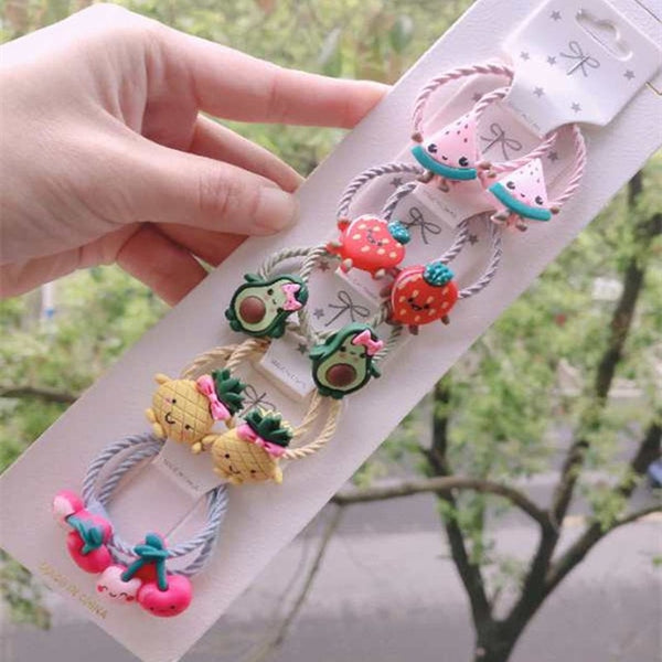 1set Kawaii Cartoon Princess Women Girls Kids Elastic Hair Rubber Bands Accessories Tie Hair Rope Headdress Gift Scrunchies