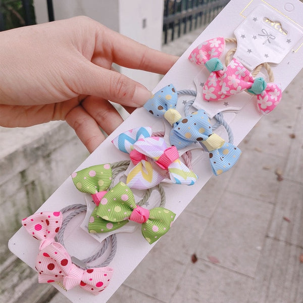 1set Kawaii Cartoon Princess Women Girls Kids Elastic Hair Rubber Bands Accessories Tie Hair Rope Headdress Gift Scrunchies