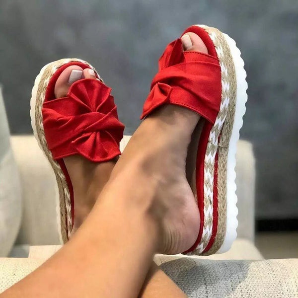 2020 Summer Fashion Sandals Shoes Women Bow Summer Sandals Slipper Indoor Outdoor Flip-flops Beach Shoes Female Slippers