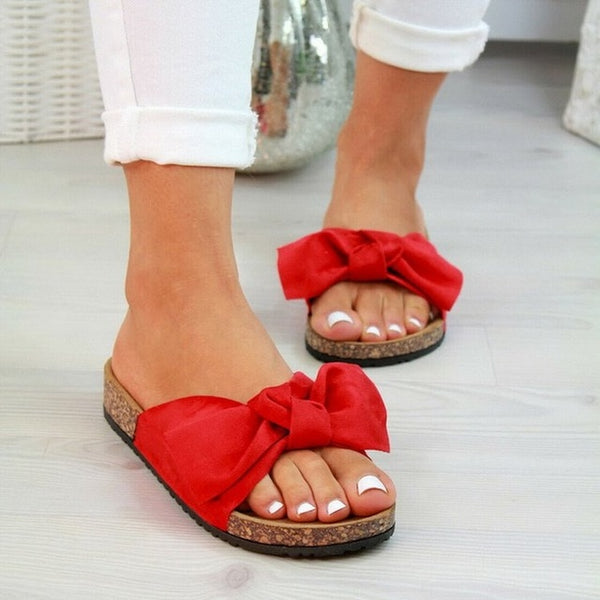 2020 Summer Fashion Sandals Shoes Women Bow Summer Sandals Slipper Indoor Outdoor Flip-flops Beach Shoes Female Slippers