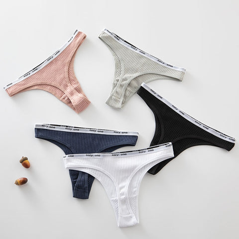 Hot Sale Sexy Women Thong Cotton Panties Fashion Letter G-String Woman  Female Lingerie Briefs Ladies Panties Low-Rise  1 Piece