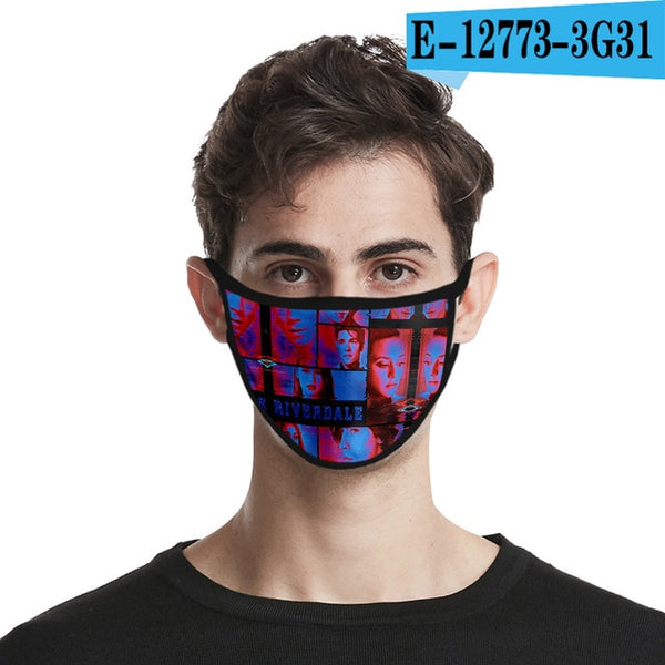 Movie Riverdale Mask Cosplay Masks Reusable Mascarillas Washable Serpent Society Mask Cotton Dustproof party Props