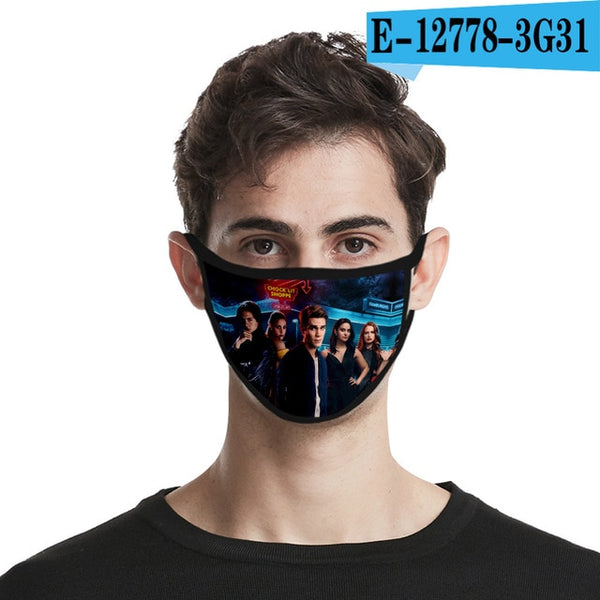 Movie Riverdale Mask Cosplay Masks Reusable Mascarillas Washable Serpent Society Mask Cotton Dustproof party Props