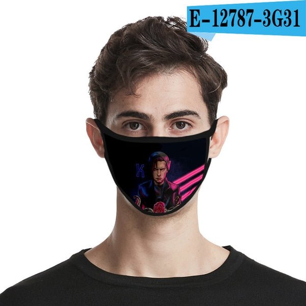 Movie Riverdale Mask Cosplay Masks Reusable Mascarillas Washable Serpent Society Mask Cotton Dustproof party Props