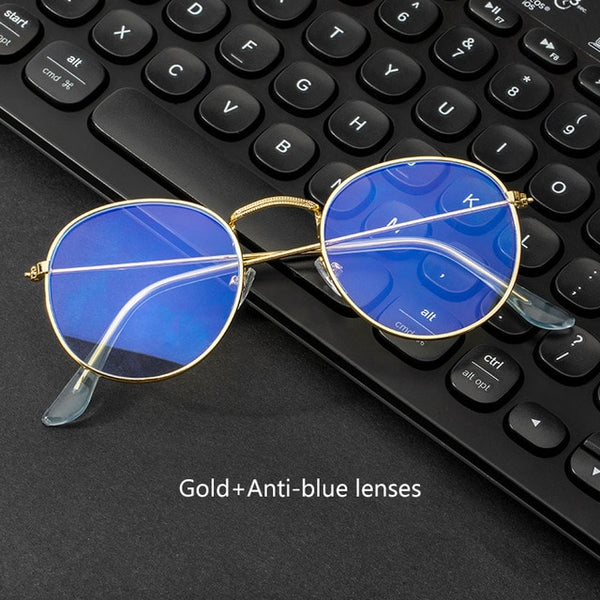 Computer Glasses Anti Blue Ray Glasses Blue Light Blocking Glasses Optical Eye Spectacle UV Blocking Gaming Filter Round Glasses