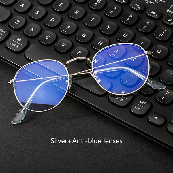 Computer Glasses Anti Blue Ray Glasses Blue Light Blocking Glasses Optical Eye Spectacle UV Blocking Gaming Filter Round Glasses