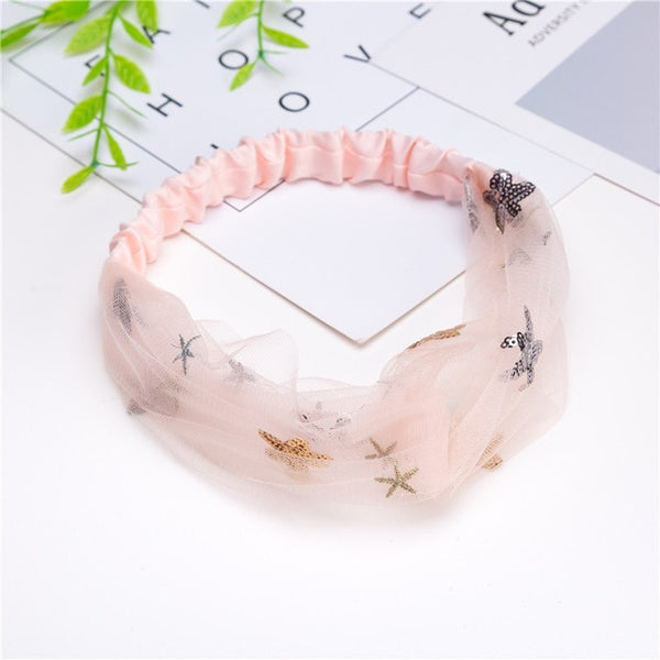 Fashion Women Girls Summer Bohemian Hair Bands Print Headbands Vintage Cross Turban Bandage Bandanas HairBands Hair Accessories