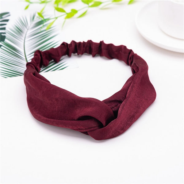 Fashion Women Girls Summer Bohemian Hair Bands Print Headbands Vintage Cross Turban Bandage Bandanas HairBands Hair Accessories