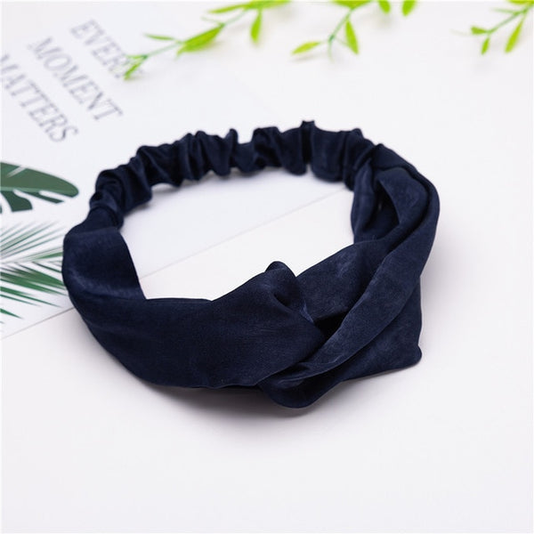 Fashion Women Girls Summer Bohemian Hair Bands Print Headbands Vintage Cross Turban Bandage Bandanas HairBands Hair Accessories