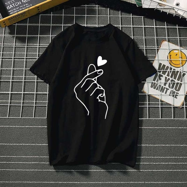 Women's t-shirt Harajuku love t shirt women feminina ladies Than heart ulzzang graphic t shirts women 2019 summer femme clothes