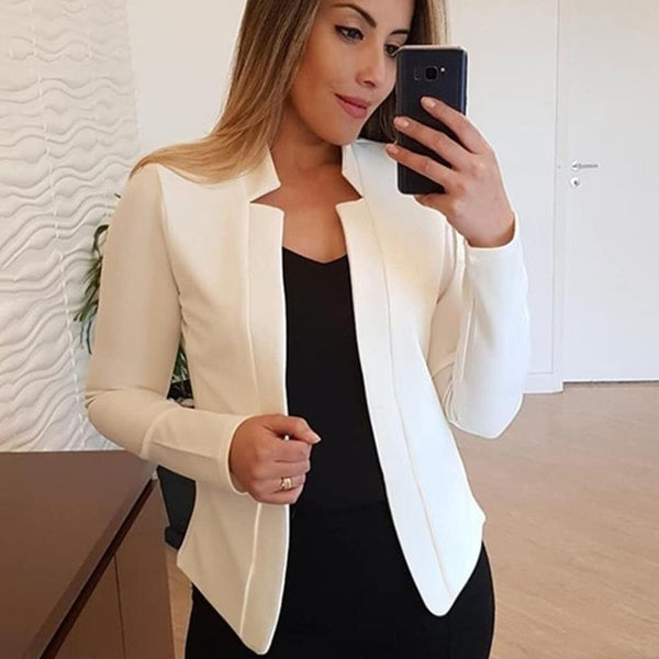 Multiple colour Women Blazer 2020 Leisure Blazers Lady Office Work Suit Pockets Jackets Coat Slim Women Blazer Femme Jackets