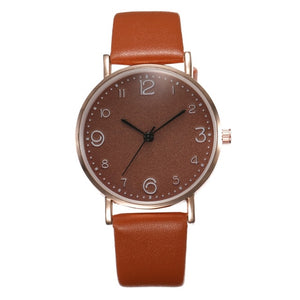 Top Style Fashion Women's Luxury Leather Band Analog Quartz Wrist Watch Golden Ladies Watch Women Dress Reloj Mujer Black Clock