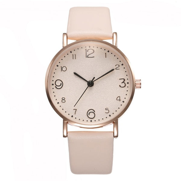 Top Style Fashion Women's Luxury Leather Band Analog Quartz Wrist Watch Golden Ladies Watch Women Dress Reloj Mujer Black Clock